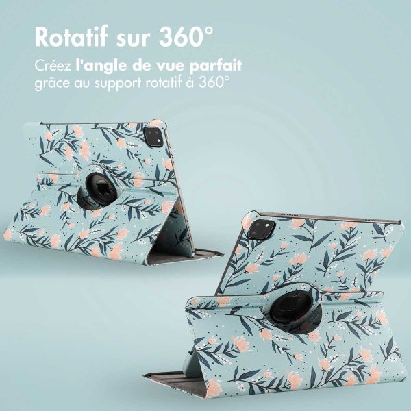imoshion Coque tablette Design rotatif à 360° Apple iPad Air 13 pouces (2026) M4 / (2025) M3 / (2024) M2 - Flowers