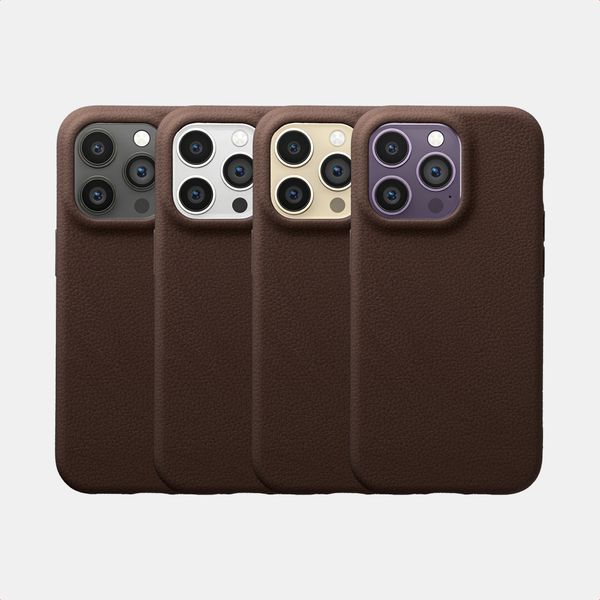 imoshion Coque arrière Texture Apple iPhone 14 Pro - Marron foncé