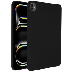 Accezz Coque Liquid Silicone avec porte-stylet Apple iPad Pro 11 (2025) M5 / (2024) M4 - Noir