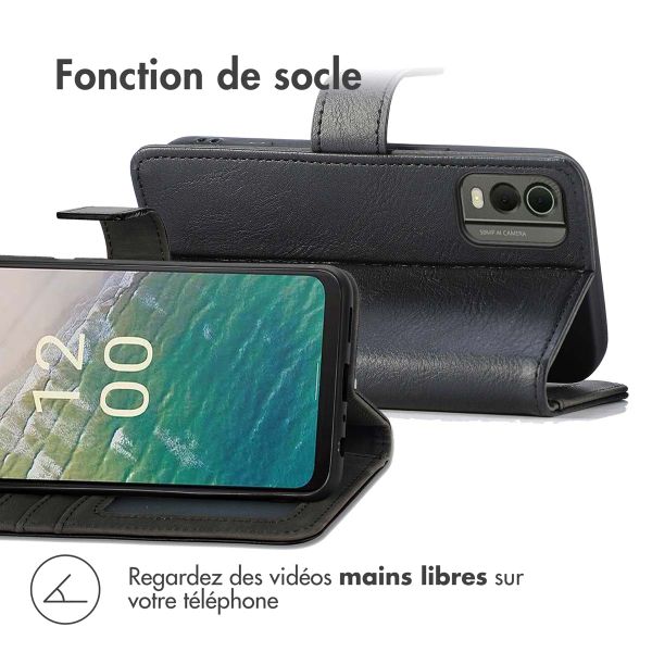 imoshion Étui de télephone portefeuille de luxe Nokia C32 - Noir