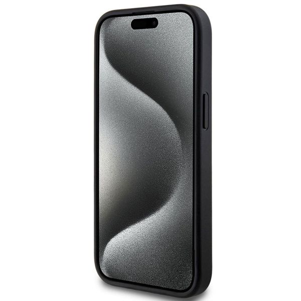 Guess Coque 4G Metal Logo MagSafe Apple iPhone 15 - Noir