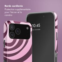 Selencia Coque arrière Vivid Apple iPhone 18 Pro Max - Wavy Swirl Pink Plum