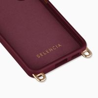 Selencia Coque arrière Rivièra avec MagSafe avec crochets amovibles Samsung Galaxy S25 / S24 - Bold Burgundy