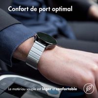 imoshion Bracelet en cuir magnétique Samsung Galaxy Watch 7 40/44 mm - Blanc