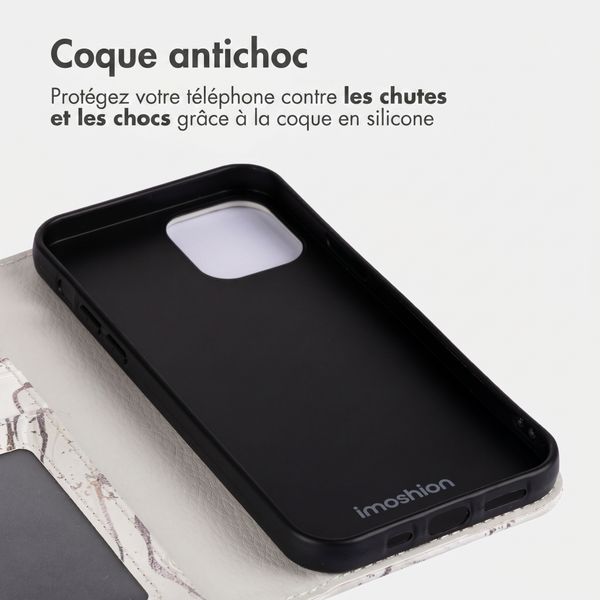 imoshion Étui de télephone portefeuille Design Apple iPhone 12 (Pro) - Sandy Marble
