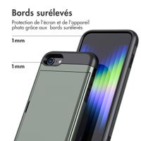 imoshion Coque arrière avec porte-cartes Apple iPhone SE (2022 / 2020) / 8 / 7 - Vert foncé