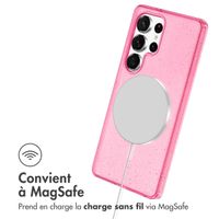 imoshion Coque Pailletée avec MagSafe Samsung Galaxy S25 Ultra - Paillettes Rose