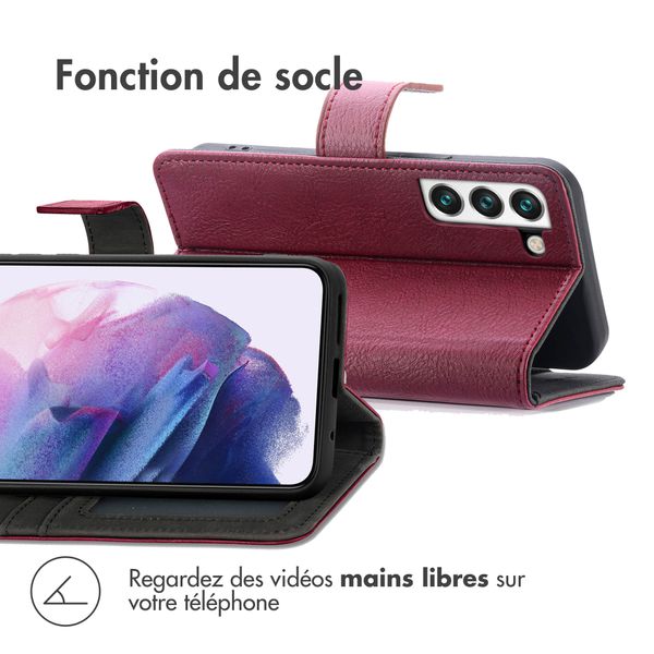 imoshion Étui de télephone portefeuille de luxe Samsung Galaxy S21 - Bordeaux