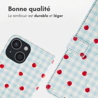 imoshion Étui de télephone portefeuille Design Apple iPhone 13 - Cherry Check