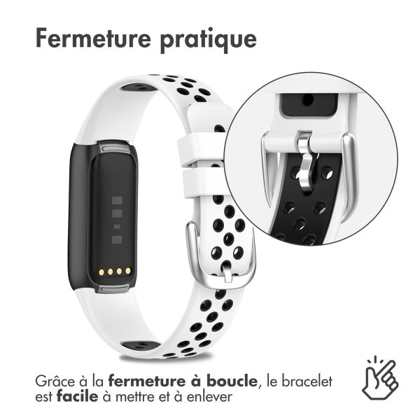 imoshion Bracelet sport silicone Fitbit Luxe - White / Black