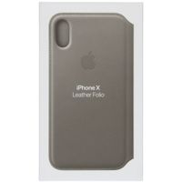 Apple Étui de télephone portefeuille Leather Folio Apple iPhone X / Xs - Taupe