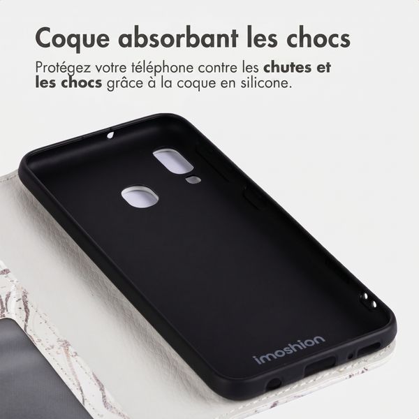 imoshion Étui de télephone portefeuille Design Samsung Galaxy A20e - Sandy Marble