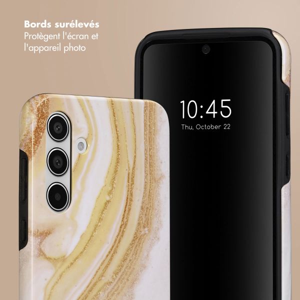 Selencia Coque arrière Vivid Samsung Galaxy A55 - Chic Marble Gold