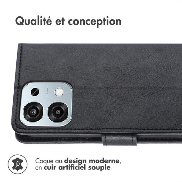imoshion Étui de télephone portefeuille de luxe Oppo A6 Pro (5G) - Noir