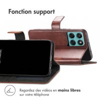imoshion Étui de télephone portefeuille de luxe Motorola Edge 60 Fusion - Marron foncé