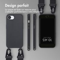 Selencia Coque silicone avec cordon amovible Apple iPhone 17e / 16e - Noir