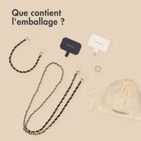 imoshion Ensemble de cordons de téléphone en cuir PU – Noir