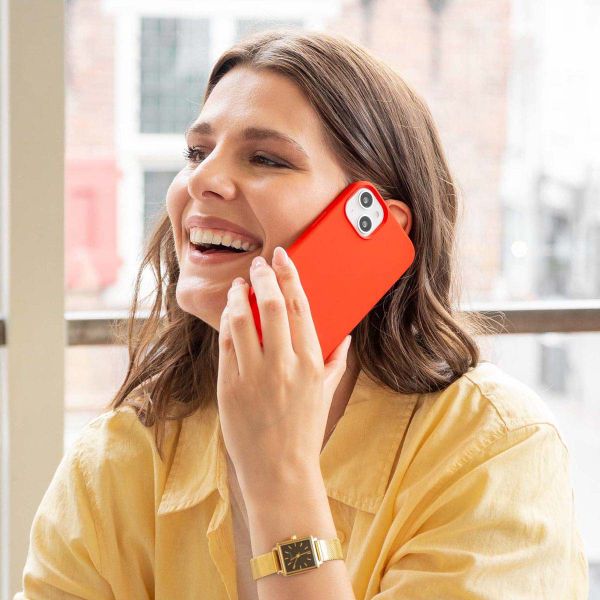 Accezz Coque Liquid Silicone Samsung Galaxy A34 (5G) - Rouge