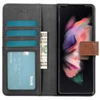imoshion Étui de télephone portefeuille de luxe Samsung Galaxy Z Fold3 - Zwart - Marron