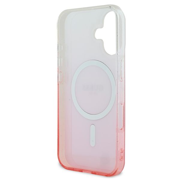 Guess Coque MagSafe IML Glitter Gradient Apple iPhone 16 - Pink
