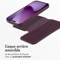 Accezz Étui de télephone portefeuille en cuir 2-en-1 avec MagSafe Apple iPhone 17 Pro Max - Heath Purple