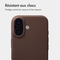 imoshion Coque arrière Texture Apple iPhone 16 - Marron foncé