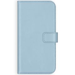 Selencia Étui portefeuille en cuir véritable Samsung Galaxy S20 - Air Blue