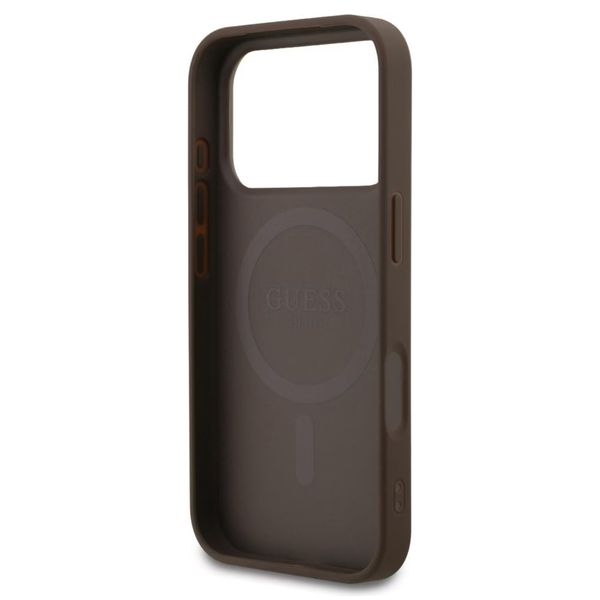 Guess Coque 4G Metal Logo MagSafe Apple iPhone 17 Pro - Marron