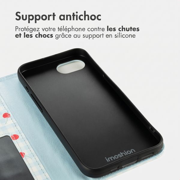 imoshion Étui de télephone portefeuille Design Apple iPhone 17e / 16e - Cherry Check