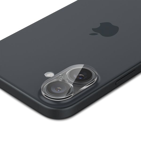 Spigen Optik Lens Protector - Protection complète de la caméra (lot de 2) Apple iPhone 16 / 16 Plus - Crystal Clear