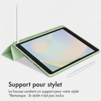 Accezz Coque tablette portefeuille Smart Silicone Apple iPad 9 (2021) 10.2 pouces / iPad 8 (2020) 10.2 pouces / iPad 7 (2019) 10.2 pouces - Vert clair