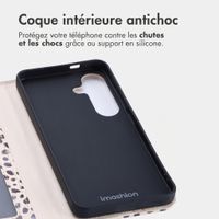imoshion Étui de télephone portefeuille Design Samsung Galaxy S25 - Black And White Dots