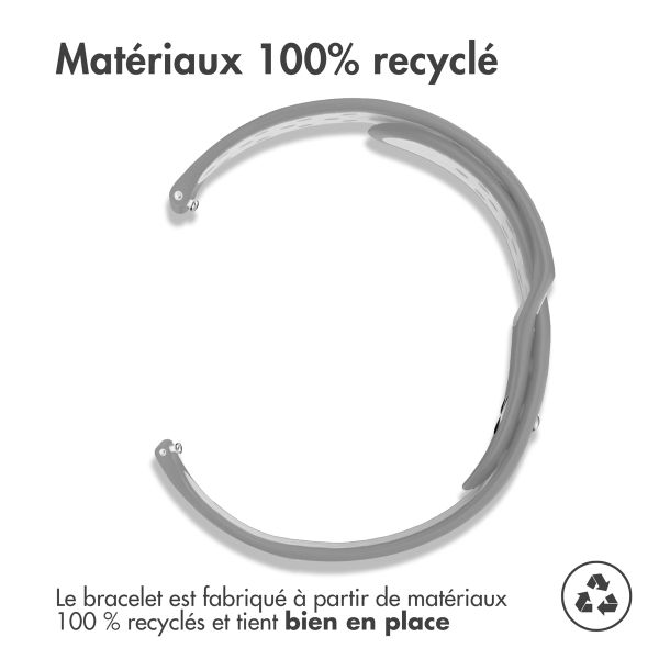 imoshion Bracelet sport en silicone  - Connexion universelle 18 mm - Grey & White