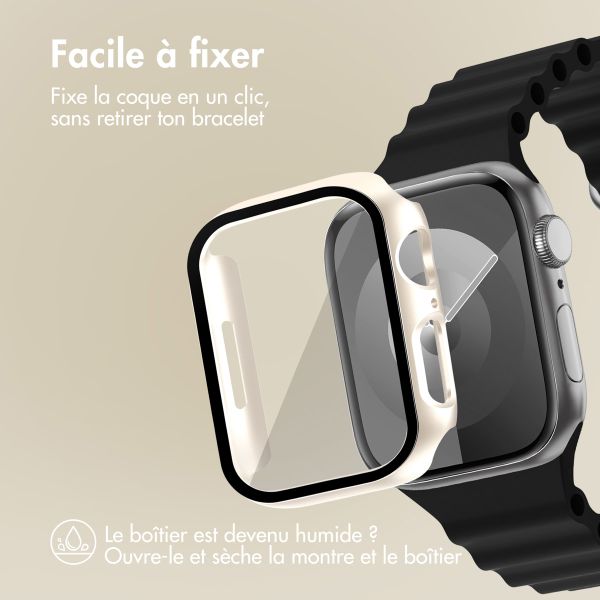 imoshion Coque rigide à couverture complète Apple Watch 7 / 8 / 9 - 45 mm - Lumière stellaire
