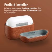 Accezz Coque en cuir véritable  Apple Airpods Pro - Cognac
