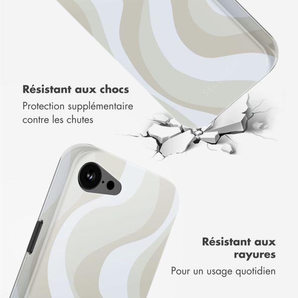 Selencia Coque arrière Vivid avec MagSafe Apple iPhone 17e / 16e - Desert Waves Beige