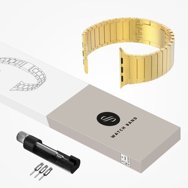 Selencia Bracelet à maillons en acier Apple Watch | 44/45/46/49 mm - Doré
