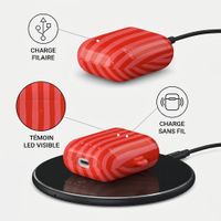 Burga Coque rigide  Apple AirPods 1 / 2 - Pomegranate