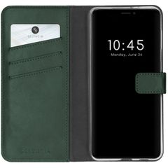 Selencia Étui portefeuille en cuir véritable Apple iPhone 13 Pro Max - Vert