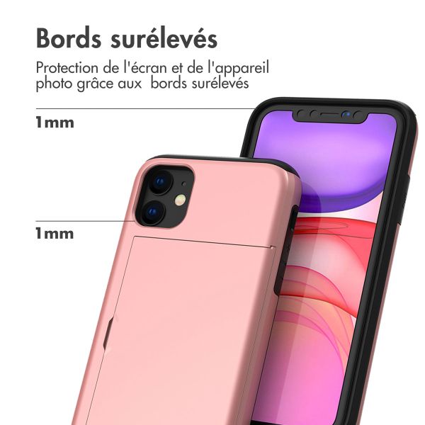 imoshion Coque arrière avec porte-cartes Apple iPhone 11 - Rose Doré