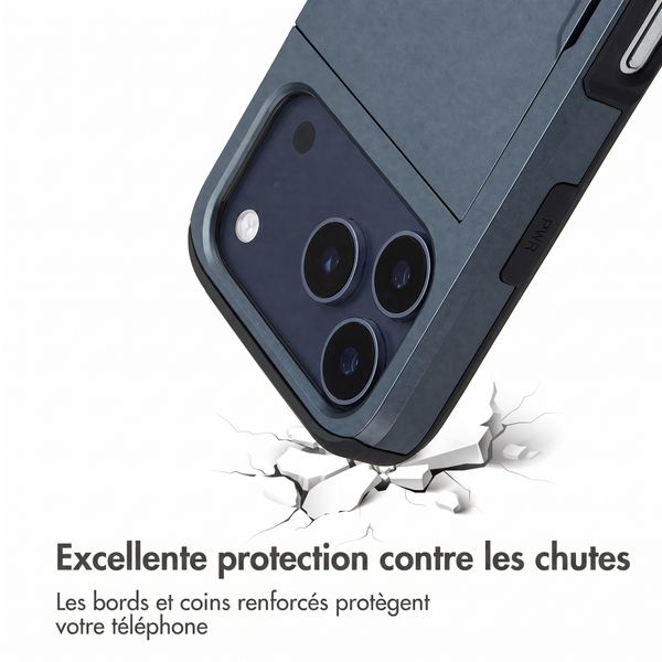 imoshion Coque arrière avec porte-cartes Apple iPhone 18 Pro Max / 17 Pro Max - Bleu foncé