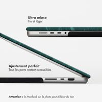 Selencia Coque en velours Apple MacBook Pro 13 pouces (2020 / 2022) - Vert foncé