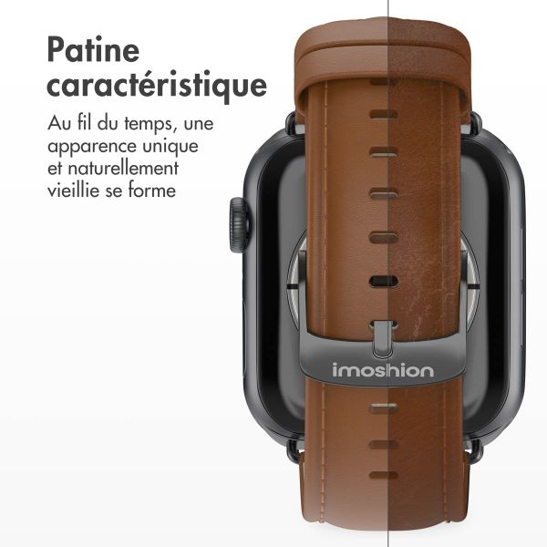 imoshion Bracelet Classic en cuir Apple Watch | 38/40/41/42 mm - Marron