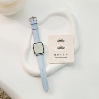 Burga Bracelet en cuir véritable  - Apple Watch | 44/45/46/49 mm / Connexion universelle 20 mm - Dream / Silver