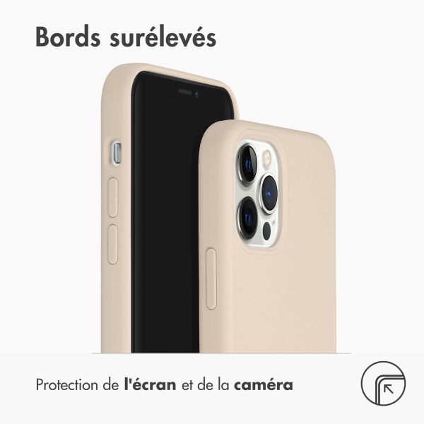 Accezz Coque Liquid Silicone Apple iPhone 12 (Pro) - Stone