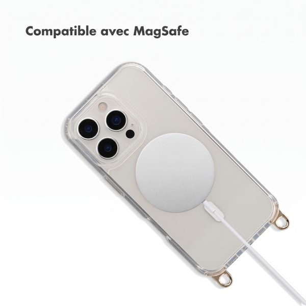 Selencia Coque arrière Rivièra MagSafe avec crochets amovibles Apple iPhone 16 Pro - Transparent