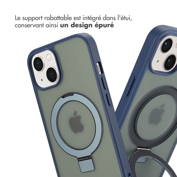 Accezz Coque Ring Stand avec MagSafe Apple iPhone 13 - Bleu