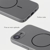Accezz Coque Grip avec MagSafe Apple iPhone 17e / 16e - Gris
