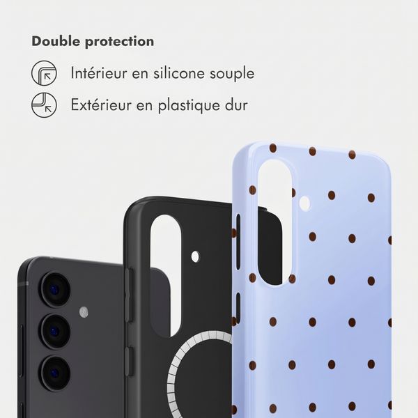 Selencia Coque arrière Vivid avec MagSafe Samsung Galaxy S24 - Happy Dots Digital Sky