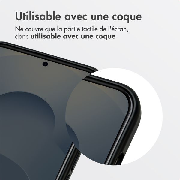 Accezz Protection d'écran en verre trempé avec filtre de confidentialité + Applicateur Samsung Galaxy S24 Plus / S25 Plus